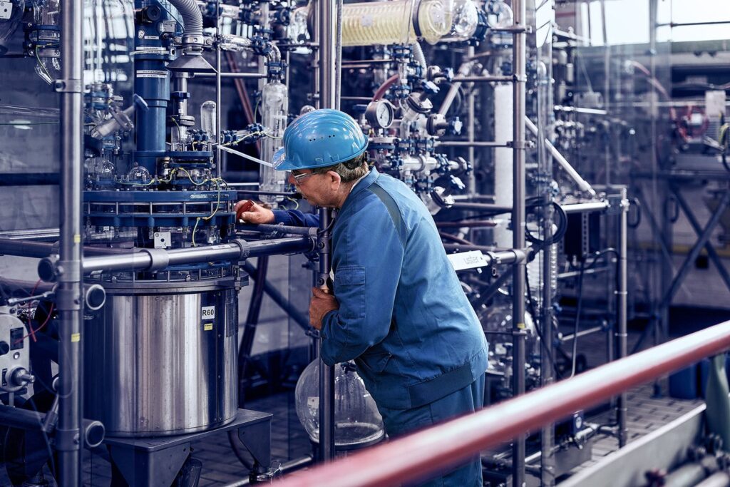 Glasreaktor in der Synthese